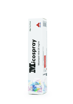 Nhũ tương dùng ngoài Micospray 2% điều trị nấm âm đạo và nấm ngoài da (Hộp 1 lọ 15ml)