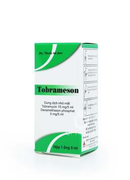 Thuốc Tobrameson điều trị tình trạng viêm và nhiễm khuẩn ở mắt có đáp ứng với steroid (Hộp 1 lọ 5ml)