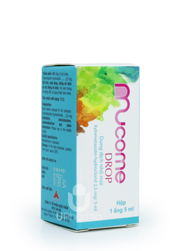 Thuốc nhỏ mũi Mucome 0.05% giảm nghẹt mũi và xung huyết mũi (Hộp 1 lọ 5ml)