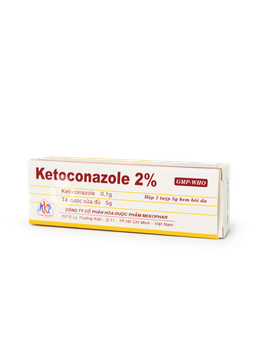 Kem bôi da Ketoconazole 2% giúp điều trị tại chỗ các bệnh nấm ở da và niêm mạc (Tuýp 5g)