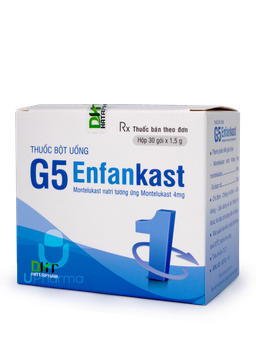 Thuốc bột uống G5 Enfankast giúp điều trị viêm mũi, dự phòng cơn co thắt phế quản (Hộp 30 gói)
