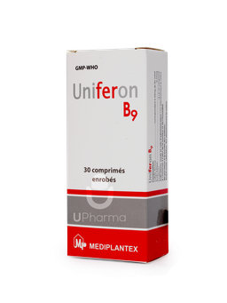 Viên uống Uniferon B9 giúp bổ sung sắt và vitamin B9 (Hộp 3 vỉ x 10 viên)
