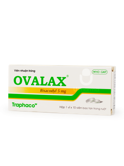 Thuốc Ovalax điều trị táo bón, làm sạch ruột, giúp nhuận tràng (Hộp 1 vỉ x 10 viên)