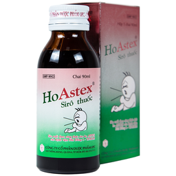 Siro HoAstex trị ho, giảm ho trong viêm họng, viêm phế quản, khí quản chai 90ml