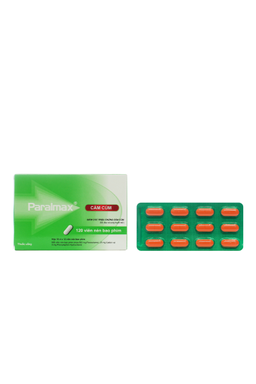Thuốc Paralmax cảm cúm giảm các triệu chứng sốt, đau, xung huyết (Hộp 10 vỉ x 12 viên)