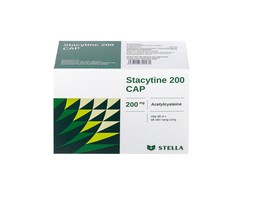 Thuốc Stacytine 200 tiêu chất nhày trong viêm phế quản cấp và mạn tính, giải độc quá liều paracetamol (Hộp 10 vỉ x 10 viên)
