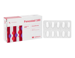 Thuốc Fenostad 160 Tab H3x10 điều trị tăng triglycerid trong rối loạn lipid máu (Hộp 3 vỉ x 10 viên)