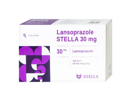 Thuốc Lansoprazole STELLA 30mg điều trị viêm, loét dạ dày - thực quản (Hộp 3 vỉ x 10 viên)