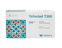 Thuốc Tefostad T300 điều trị viêm gan siêu vi B, kết hợp phòng và điều trị nhiễm HIV (Hộp 3 vỉ x 10 viên)