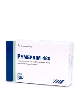 Thuốc Pymeprim 400/80mg điều trị nhiễm khuẩn (Hộp 10 vỉ x 10 viên)