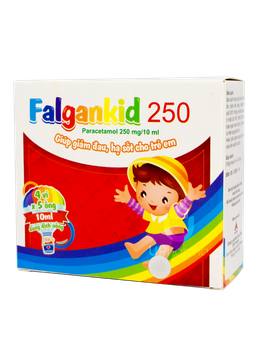 Thuốc Falgankid 250mg giảm đau, hạ sốt (Hộp 20 ống x 10ml)