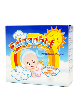 Thuốc Falgankid 160mg giảm đau, hạ sốt (Hộp 20 ống x 10ml)