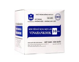 Bơm tiêm Vinahankook 10ml dùng 1 lần (Hộp 100 bơm)