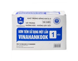 Bơm tiêm Vinahankook 1ml dùng 1 lần (Hộp 100 bơm)
