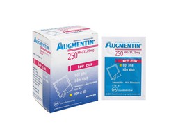 Bột pha hỗn dịch uống Augmentin 250mg/31.25mg trị nhiễm khuẩn (hộp 12 gói)