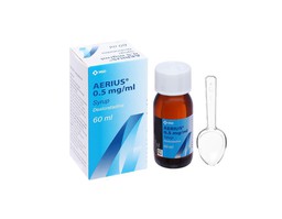 Siro Aerius 0.5mg/ml trị các triệu chứng viêm mũi dị ứng, mày đay (chai 60ml)