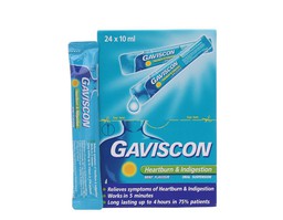 Thuốc Gaviscon trị triệu chứng trào ngược dạ dày, thực quản (hộp 24 gói x 10ml)