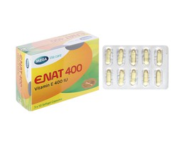 Viên uống Enat 400 bổ sung vitamin E, ngừa lão hóa (hộp 3 vỉ  x 10 viên)