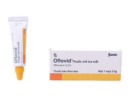 Thuốc mỡ tra mắt Oflovid 0.3% trị nhiễm khuẩn mắt (tuýp 3.5g)