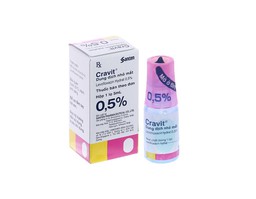 Thuốc nhỏ mắt Cravit 0.5% trị nhiễm khuẩn mắt (Hộp 1 lọ 5ml) 
