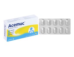 Thuốc Acemuc 200mg loãng đờm, tiêu nhày, giảm ho (Hộp 3 vỉ x 10 viên)