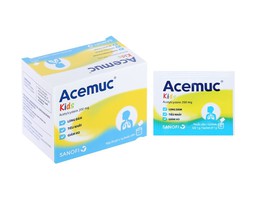 Thuốc Acemuc Kids 200mg long đờm, tiêu nhày, giảm ho (Hộp 30 gói)