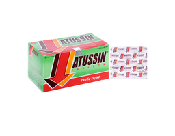 Thuốc Atussin trị ho khan, ho kích ứng do cảm lạnh, cảm cúm (Hộp 25 vỉ x 4 viên)