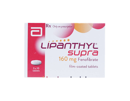 Thuốc Lipanthyl Supra 160mg điều trị rối loạn mỡ máu (Hộp 3 vỉ x 10 viên)