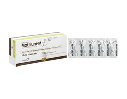 Thuốc Motilium-M Janssen 10mg điều trị nôn và buồn nôn (Hộp 10 vỉ x 10 viên nén)