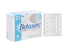 Thuốc Betaserc 24mg trị ù tai, chóng mặt, tiền đình (Hộp 5 vỉ x 10 viên)