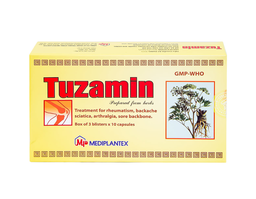 Thuốc Tuzamin Cap hỗ trợ điều trị phong thấp (Hộp 3 vỉ x 10 viên)