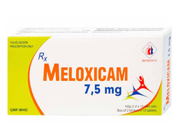 Thuốc Meloxicam 7.5mg Domesco điều trị viêm xương khớp (Hộp 2 vỉ x 10 viên)