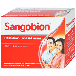 Thuốc Sangobion điều trị thiếu máu do thiếu  sắt (Hộp 7 vỉ x 4 viên)