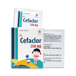 Thuốc Cefaclor 250mg điều trị nhiễm khuẩn (Hộp 10 gói)