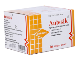 Thuốc Antesik điều trị tiêu chảy, viêm đại tràng (Hộp 10 vỉ x 4 viên)