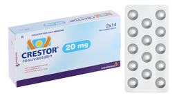 Crestor Tab 20mg trị rối loạn lipid máu (Hộp 2 vỉ x 14 viên)             