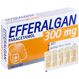 Thuốc đặt hậu môn Efferalgan 300mg giúp hạ nhiệt, giảm đau (2 vỉ x 5 viên)