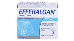 Thuốc bột pha Efferalgan 150mg giúp hạ nhiệt, giảm đau (Hộp 12 gói)