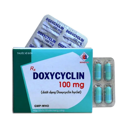 Thuốc Doxycyclin điều trị nhiễm khuẩn trên các chủng vi khuẩn nhạy cảm (10 vỉ x 10 viên)