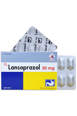 Thuốc Lansoprazol 30mg Domesco giúp giảm bài tiết acid, điều trị viêm loét dạ dày tá tràng (3 vỉ x 10 viên)