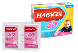 Thuốc bột sủi Hapacol 80 mg giảm đau, hạ sốt cho trẻ (Hộp 24 gói x 1.5g)