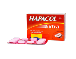 Thuốc Hapacol Extra 500/65mg giúp giảm đau đầu, đau họng (10 vỉ x 10 viên)