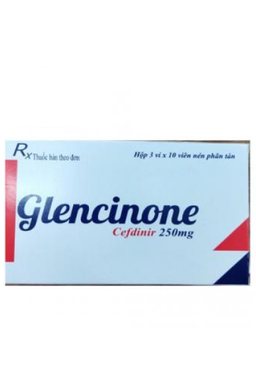 Thuốc Glencinone 250mg điều trị nhiễm khuẩn trên các chủng vi khuẩn nhạy cảm (hộp 3 vỉ x 10 viên)