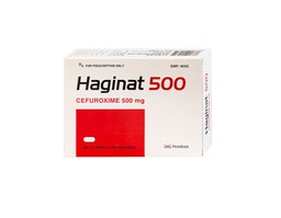 Thuốc Haginat 500mg điều trị nhiễm khuẩn trên các chủng vi khuẩn nhạy cảm (2 vỉ x 5 viên) 