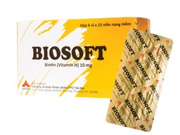 Biosoft điều trị rụng lông tóc, viêm da do tiết bã nhờn, các triệu chứng ở da do thiếu vitamin H (Hộp 6 vỉ x 15 viên)