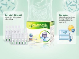 Men vi sinh Domuvar chứa 2 tỷ lợi khuẩn Bacillus subtilis điều trị rối loạn tiêu hóa (Hộp 4 vỉ x 5 ống)