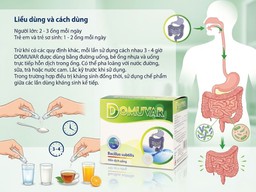 Men vi sinh Domuvar chứa 2 tỷ lợi khuẩn Bacillus subtilis điều trị rối loạn tiêu hóa (Hộp 4 vỉ x 5 ống)