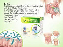 Men vi sinh Domuvar chứa 2 tỷ lợi khuẩn Bacillus subtilis điều trị rối loạn tiêu hóa (Hộp 4 vỉ x 5 ống)