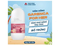 Thực phẩm bảo vệ sức khỏe Garenca for her cung cấp inositol, các vitamin và khoáng chất cho quá trình chuẩn bị mang thai (Lọ 30 viên)