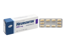 Thuốc Neurontin 300mg điều trị động kinh, đau dây thần kinh (hộp 1 vỉ * 10 viên)